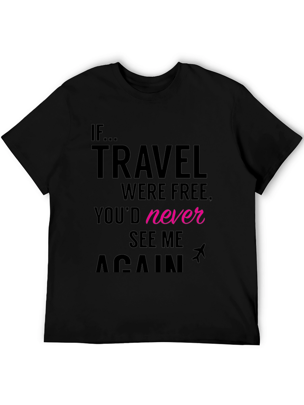 Travel Free Mens Graphic Tee - Black
