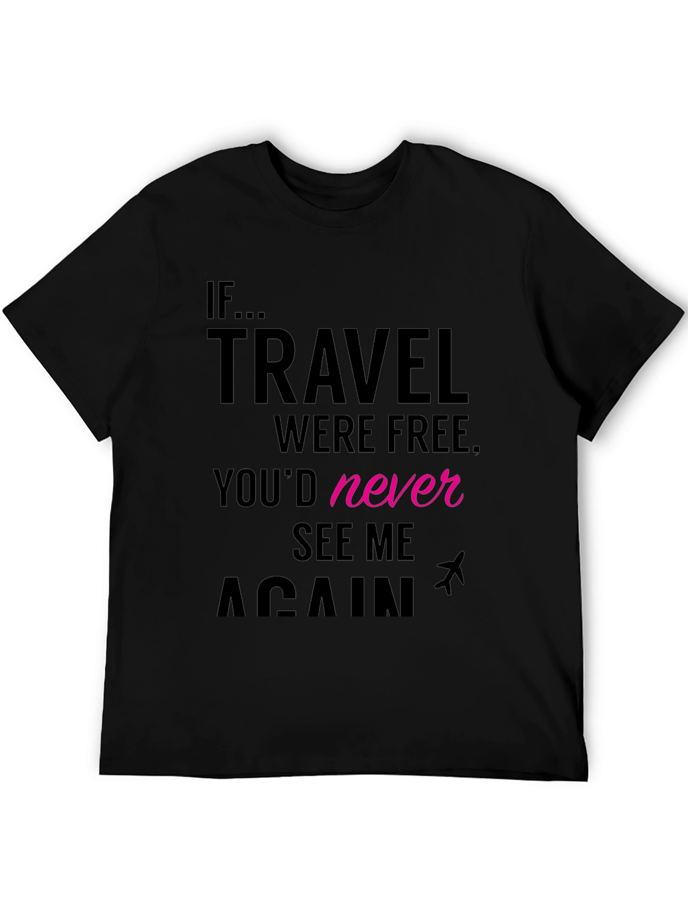 Travel Free Mens Graphic Tee - Black