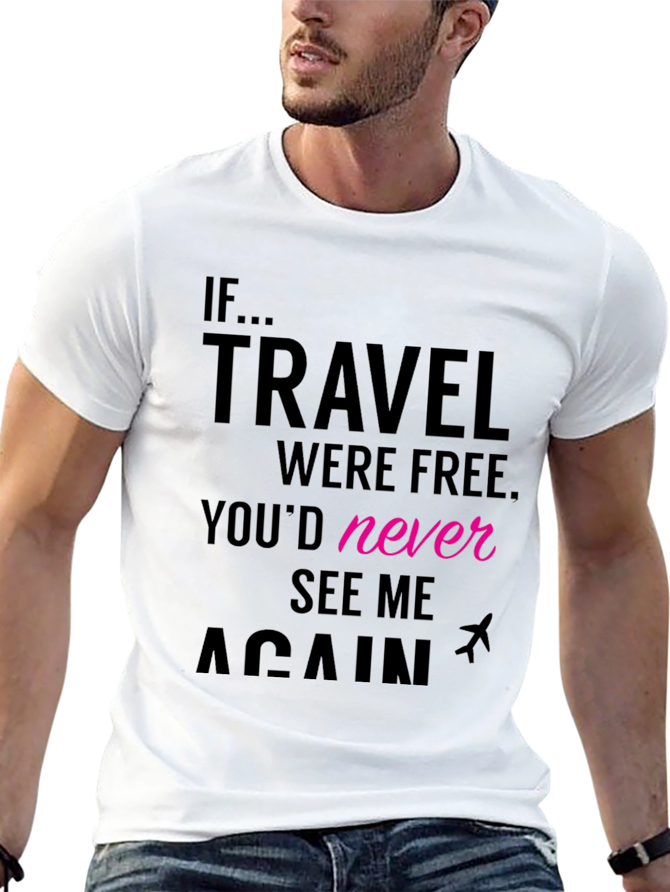 Travel Free Mens Graphic Tee - Black