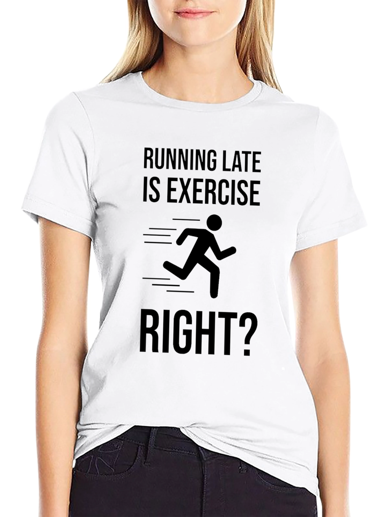 Running Late Exercise Funny Graphic Tee