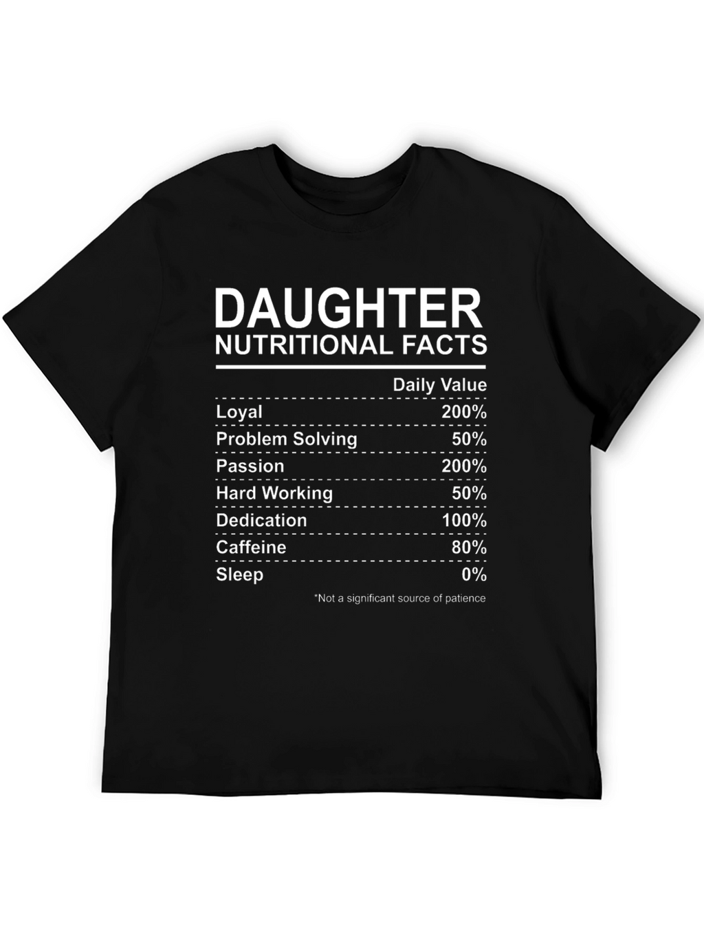 Daughter Nutritional Facts Graphic Novelty T-Shirt