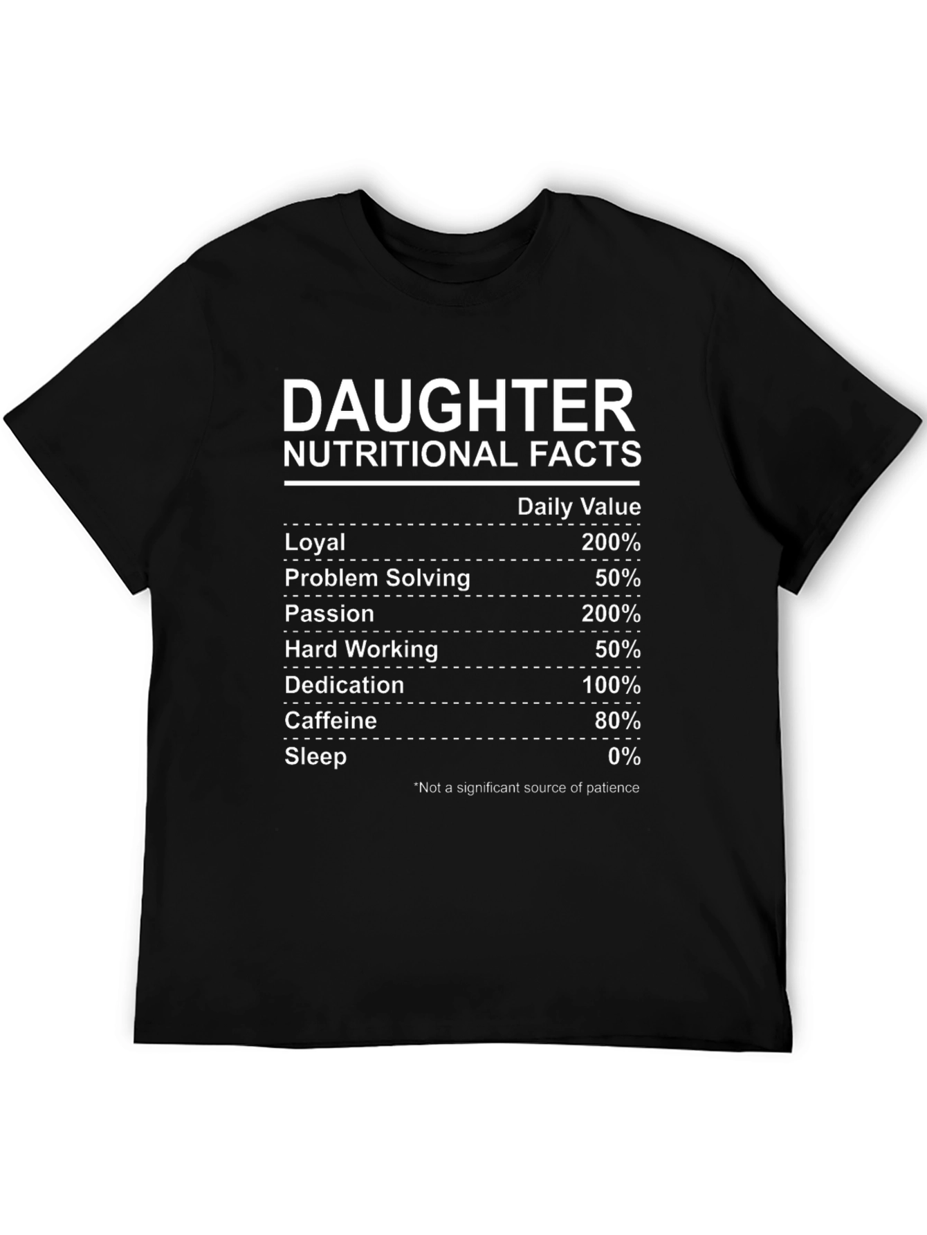 Daughter Nutritional Facts Graphic Novelty T-Shirt