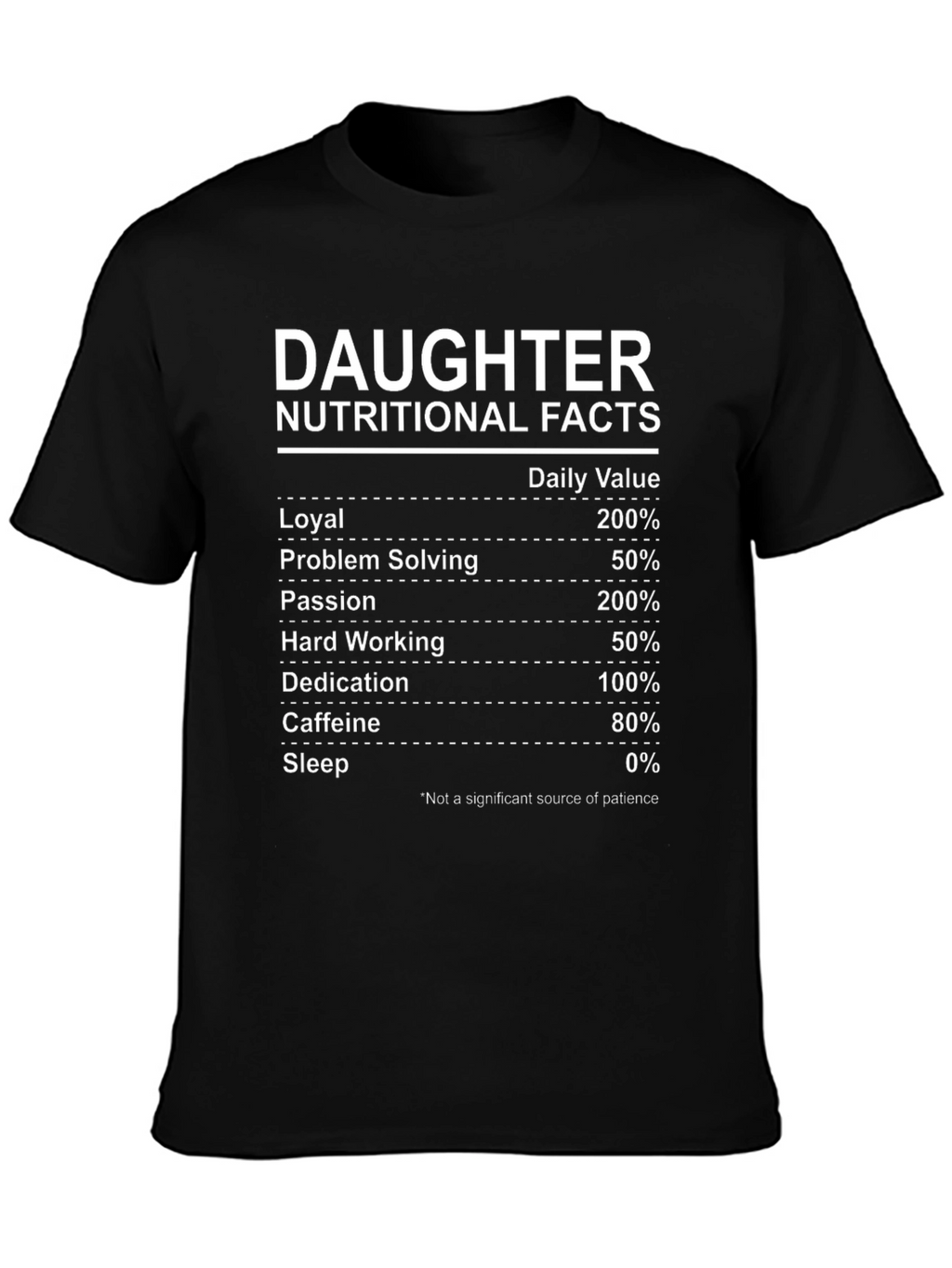 Daughter Nutritional Facts Graphic Novelty T-Shirt