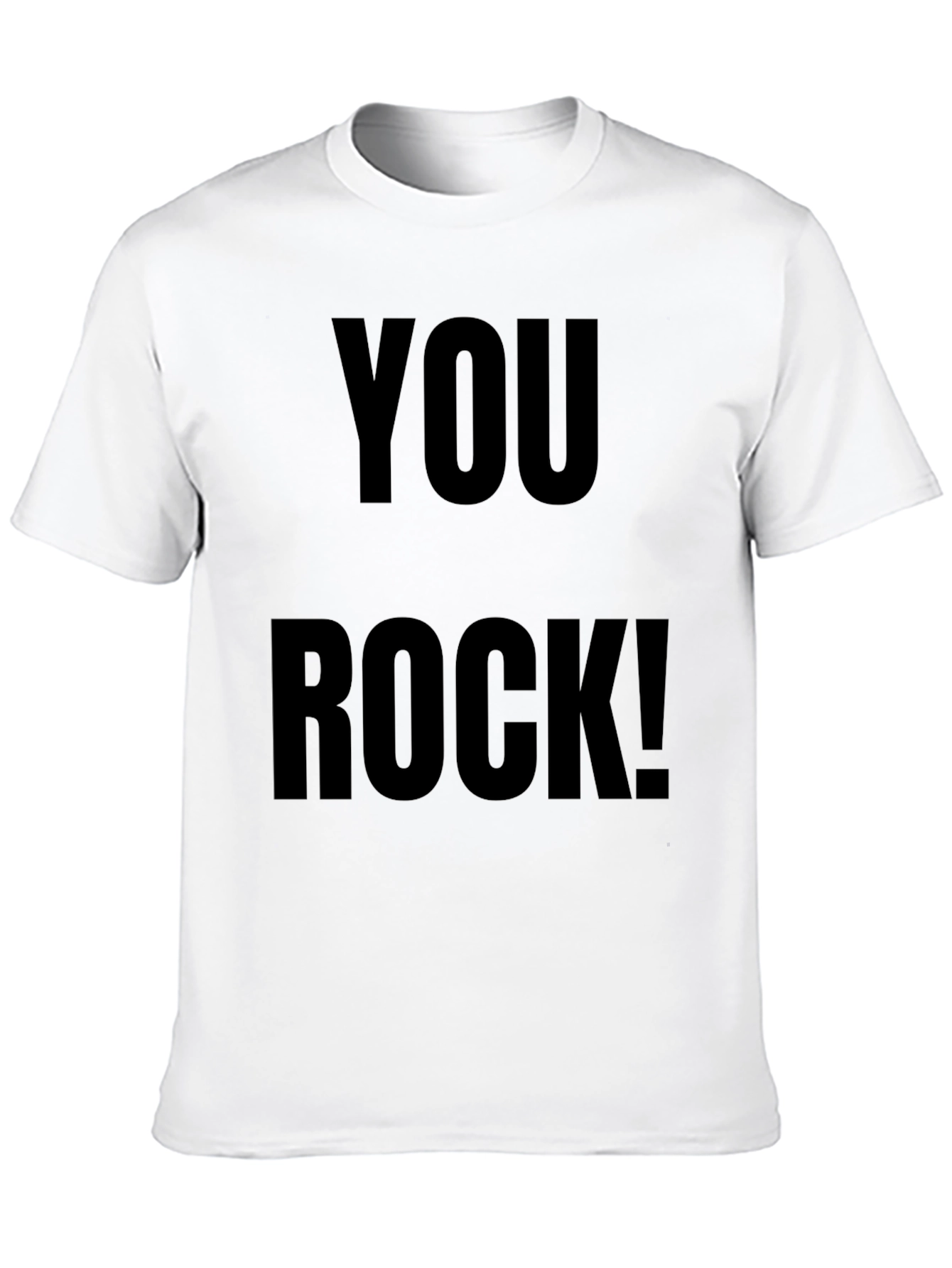 You Rock! Graphic Tee - Trendy Black Cotton T-Shirt