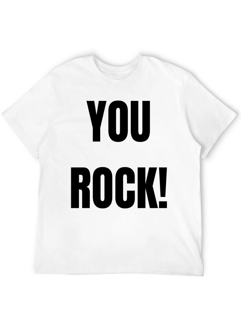 You Rock! Graphic Tee - Trendy Black Cotton T-Shirt
