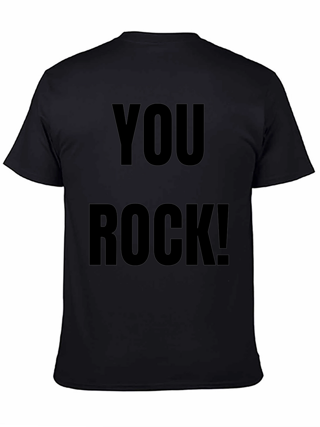 You Rock! Graphic Tee - Trendy Black Cotton T-Shirt