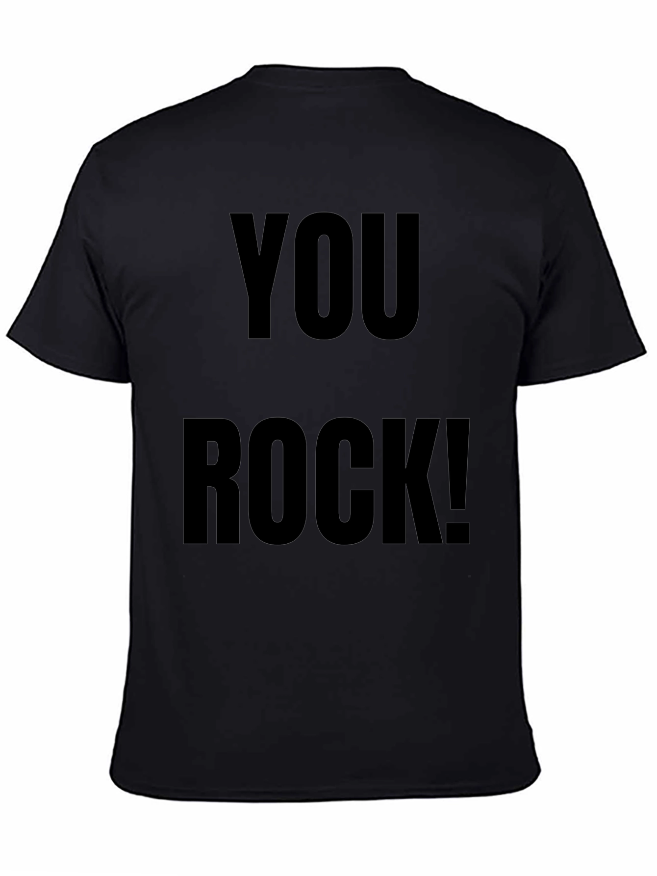 You Rock! Graphic Tee - Trendy Black Cotton T-Shirt