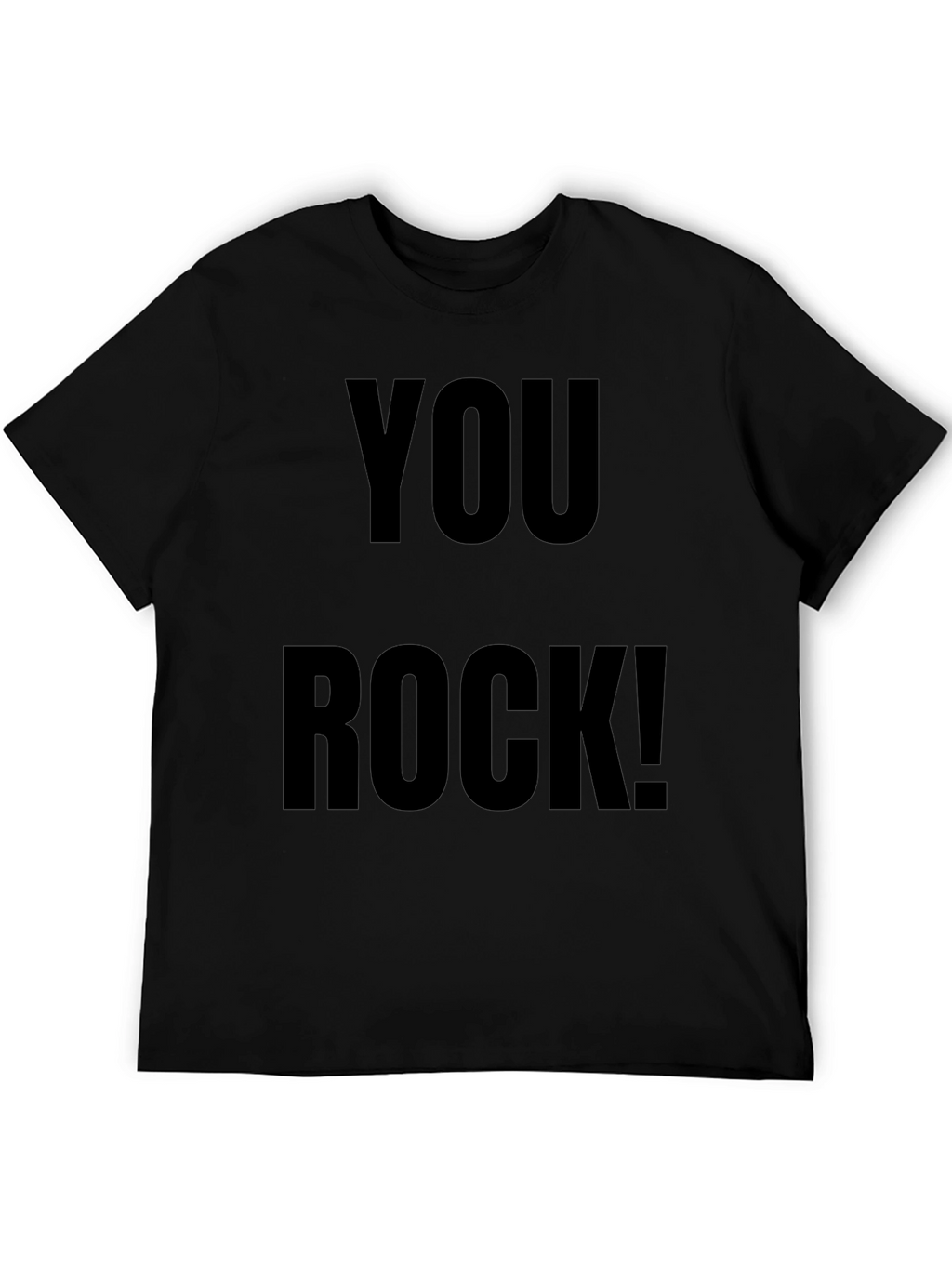 You Rock! Graphic Tee - Trendy Black Cotton T-Shirt