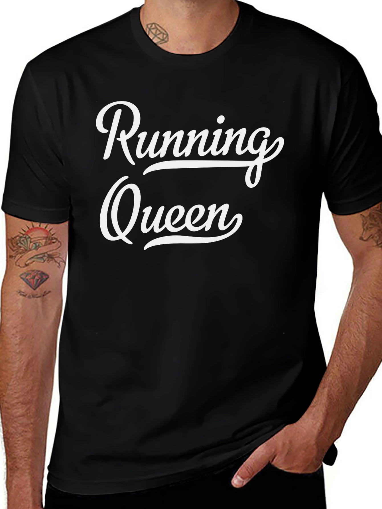 Running Queen Black Graphic T-Shirt