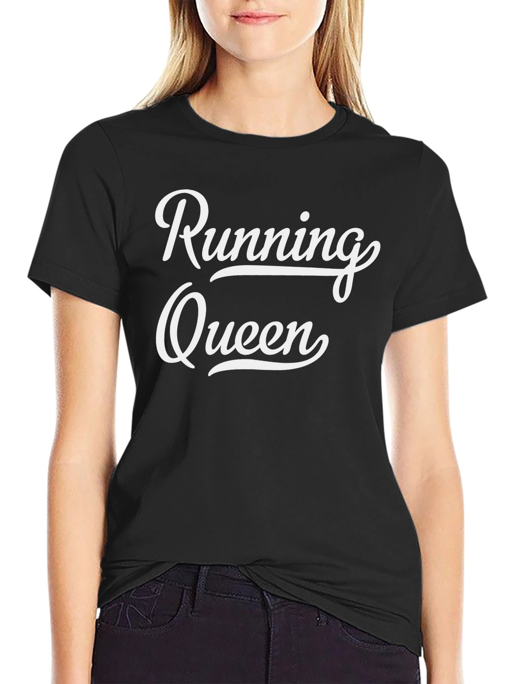 Running Queen Black Graphic T-Shirt