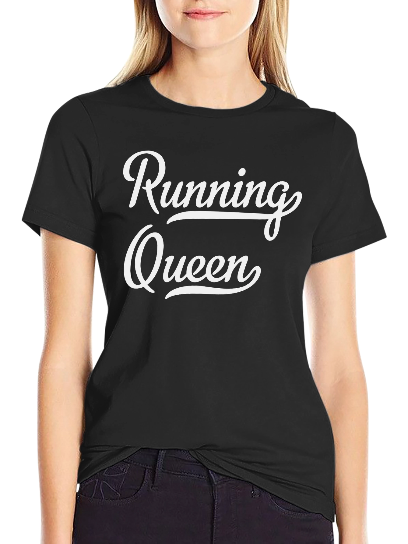 Running Queen Black Graphic T-Shirt