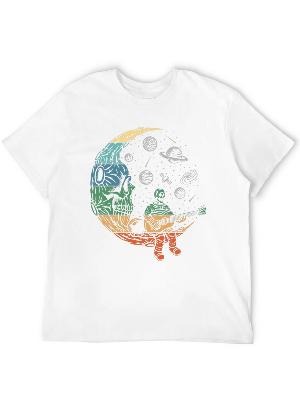 Skull Moon Space Guitar T-Shirt