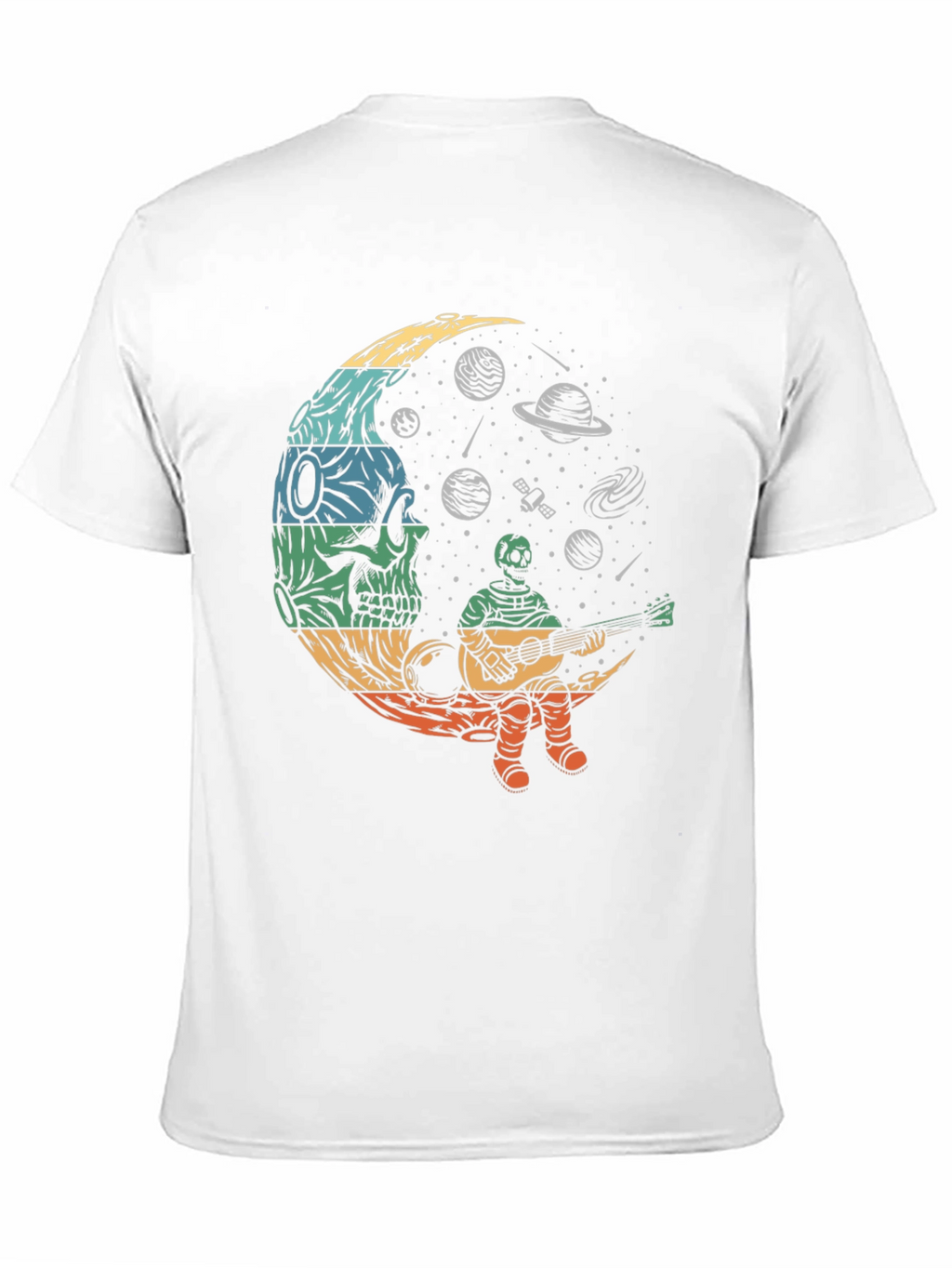 Skull Moon Space Guitar T-Shirt
