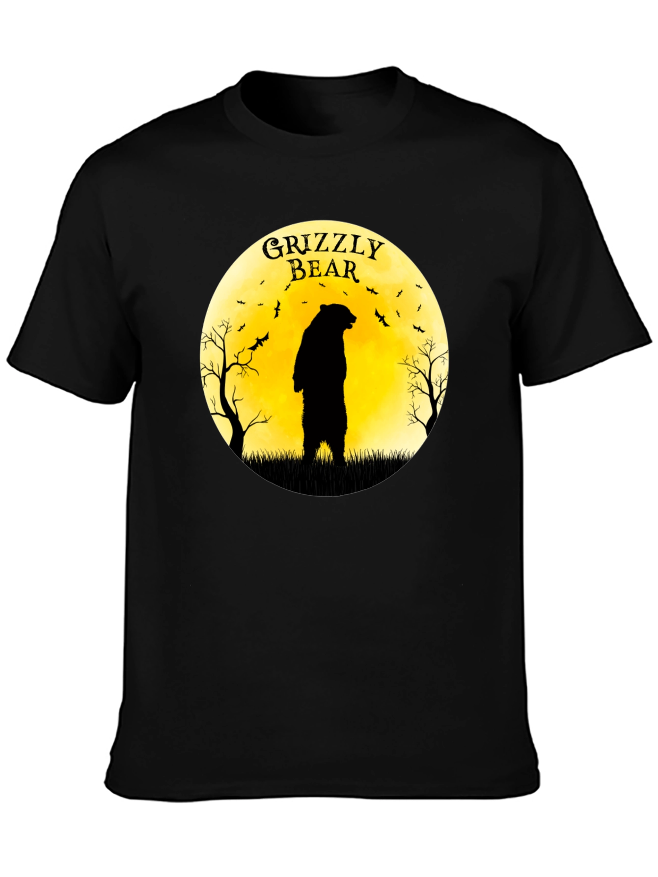 Grizzly Bear Moon Graphic T-Shirt