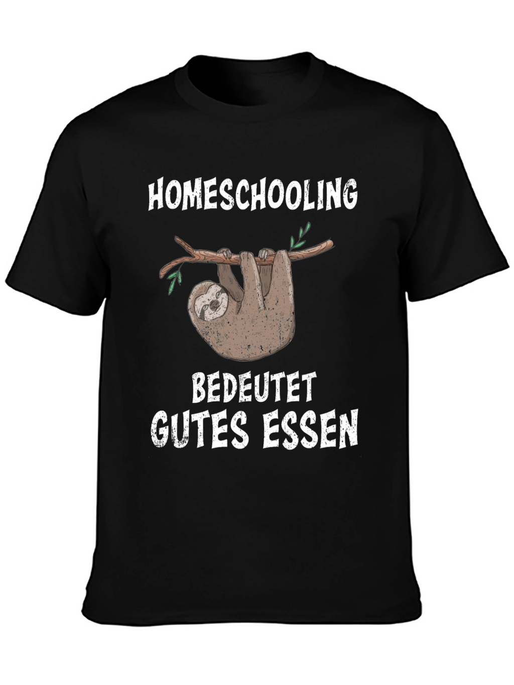 Homeschooling Good Food Sloth Graphic T-Shirt