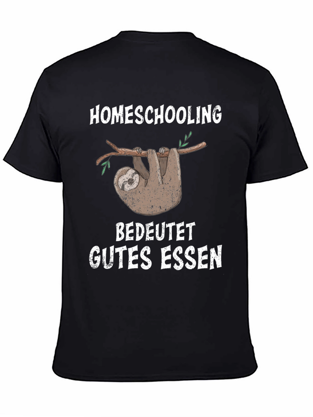 Homeschooling Good Food Sloth Graphic T-Shirt