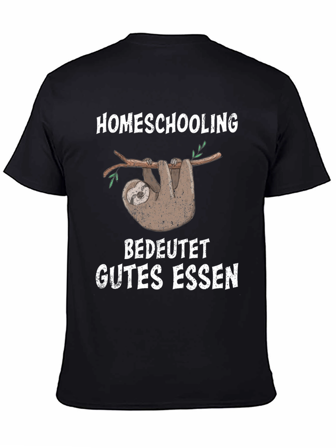 Homeschooling Good Food Sloth Graphic T-Shirt