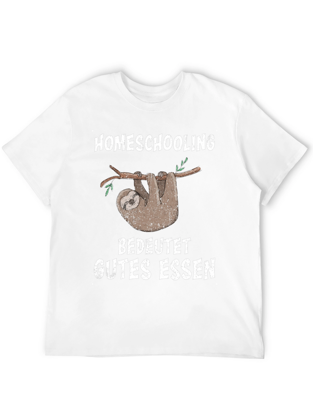 Homeschooling Good Food Sloth Graphic T-Shirt