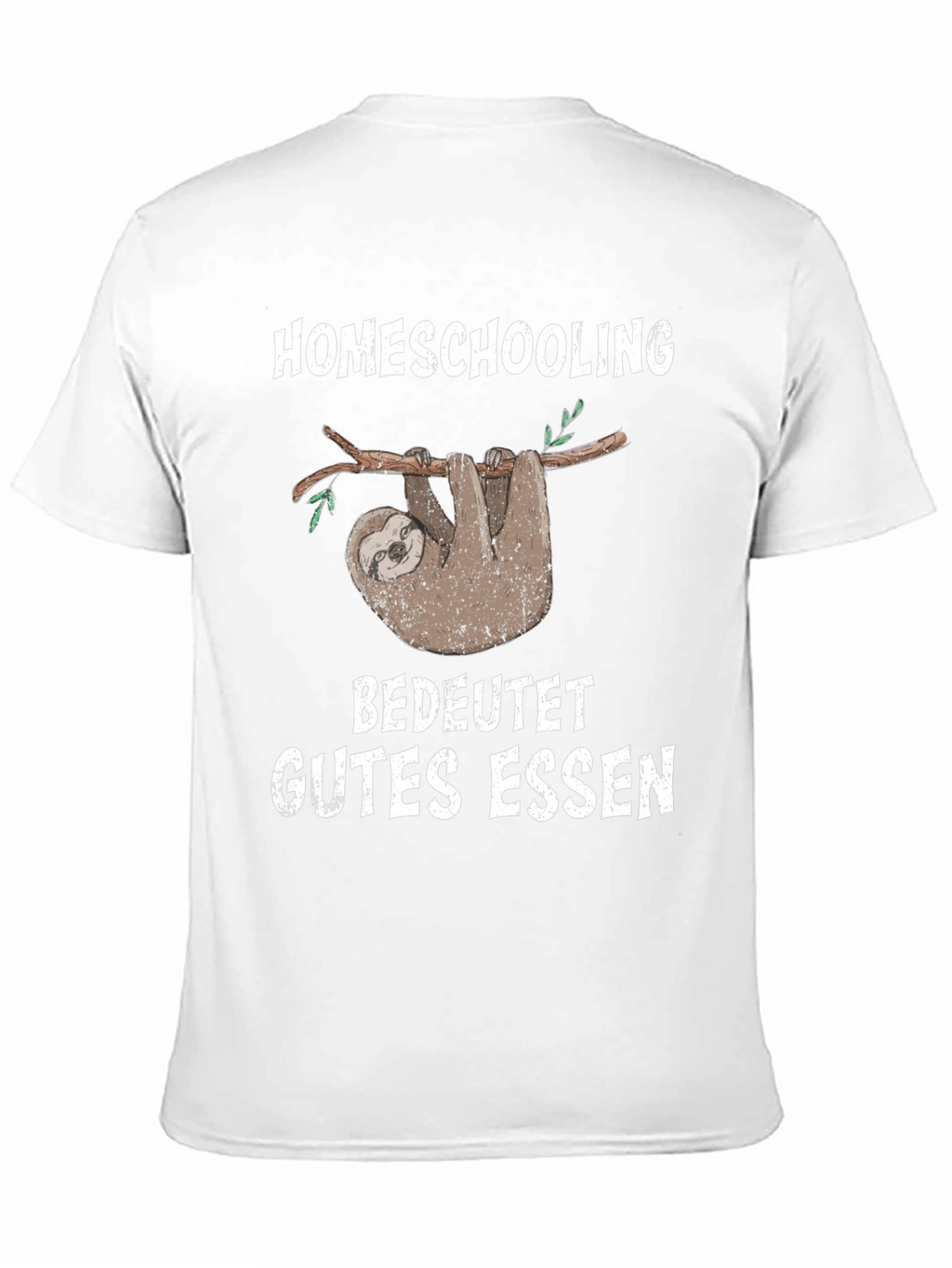 Homeschooling Good Food Sloth Graphic T-Shirt