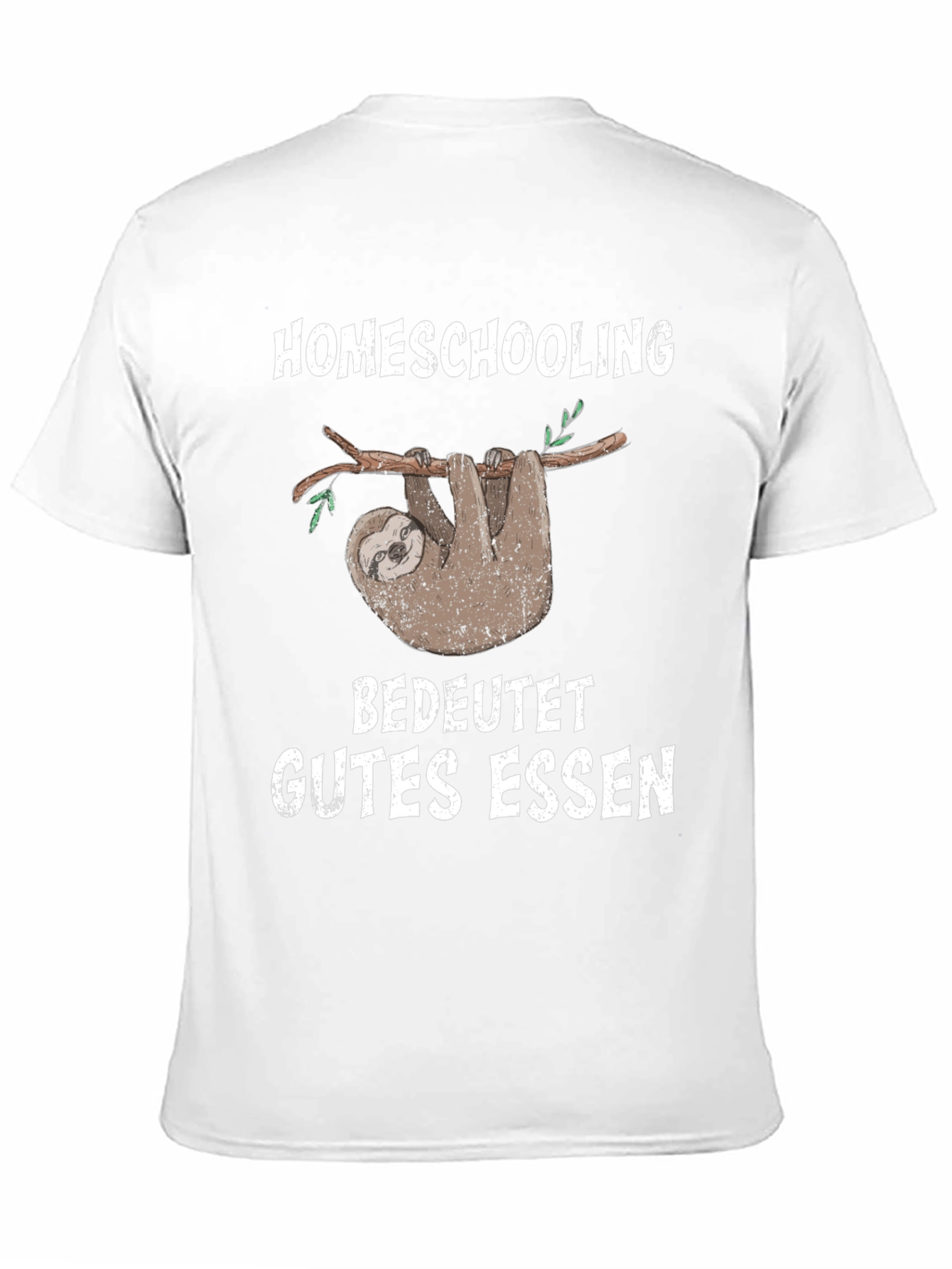 Homeschooling Good Food Sloth Graphic T-Shirt
