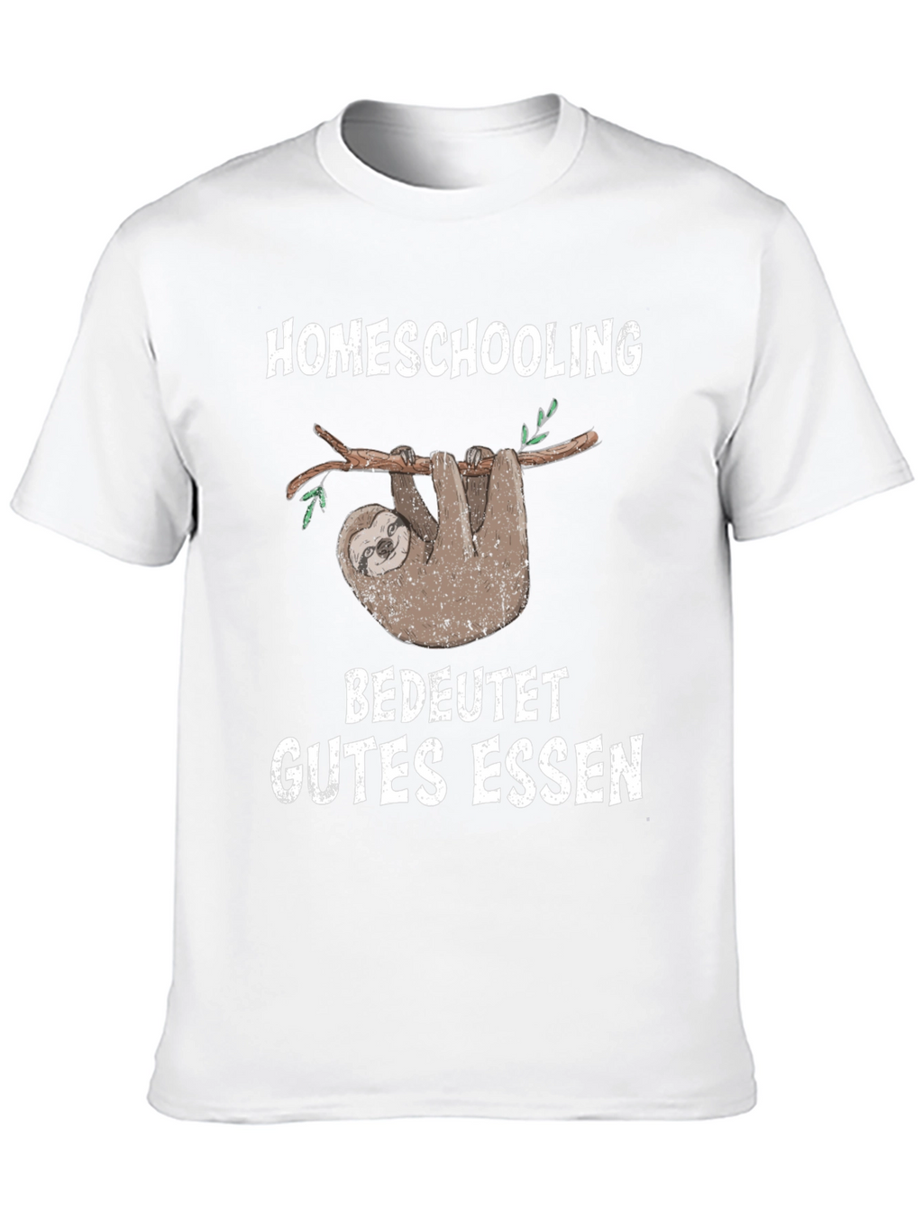 Homeschooling Good Food Sloth Graphic T-Shirt