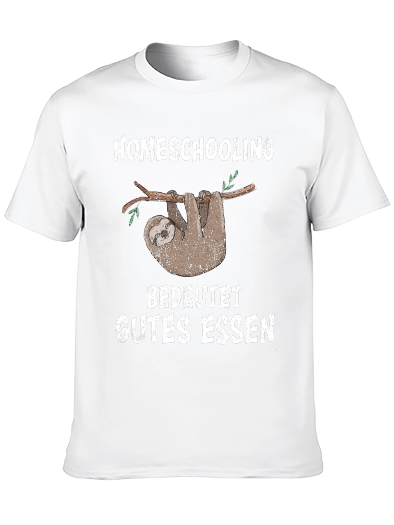 Homeschooling Good Food Sloth Graphic T-Shirt