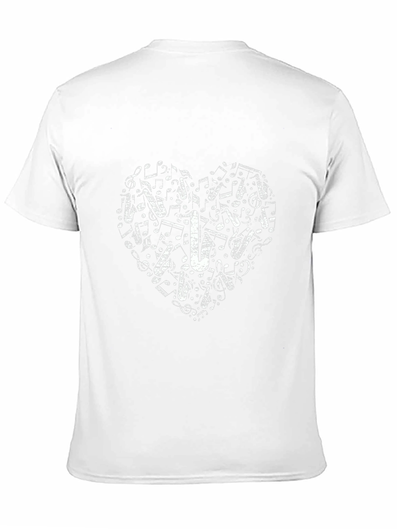Music Heart Saxophone T-Shirt - Black Cotton Tee