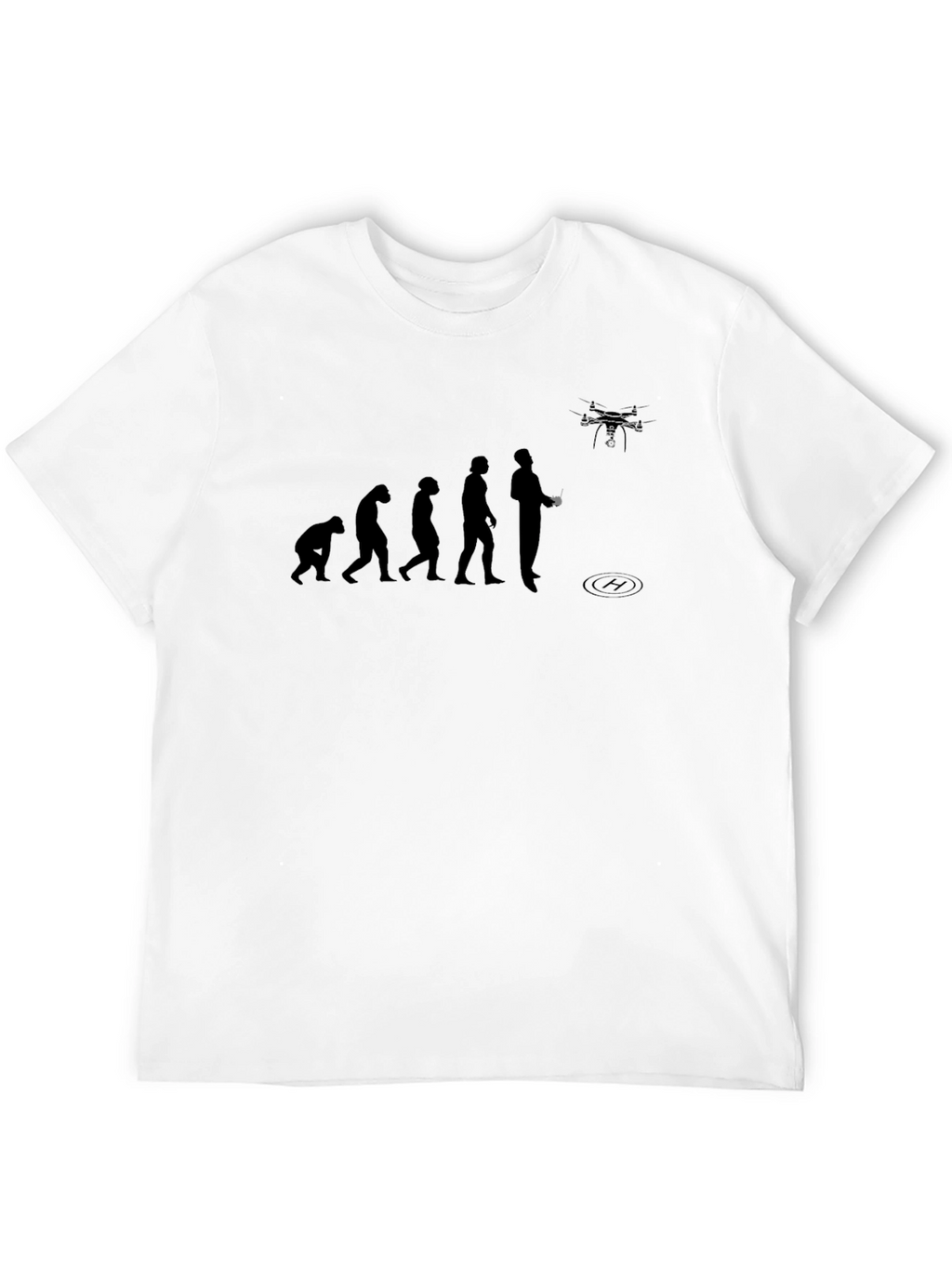 Drone Evolution Graphic T-Shirt - Black