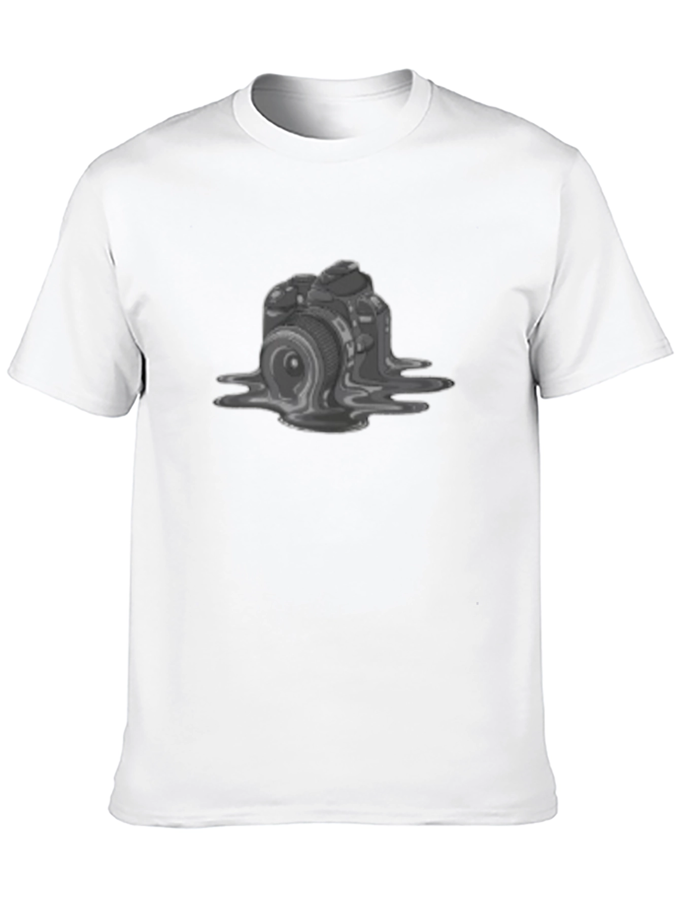 Melting Camera Graphic Tee - Unique Design