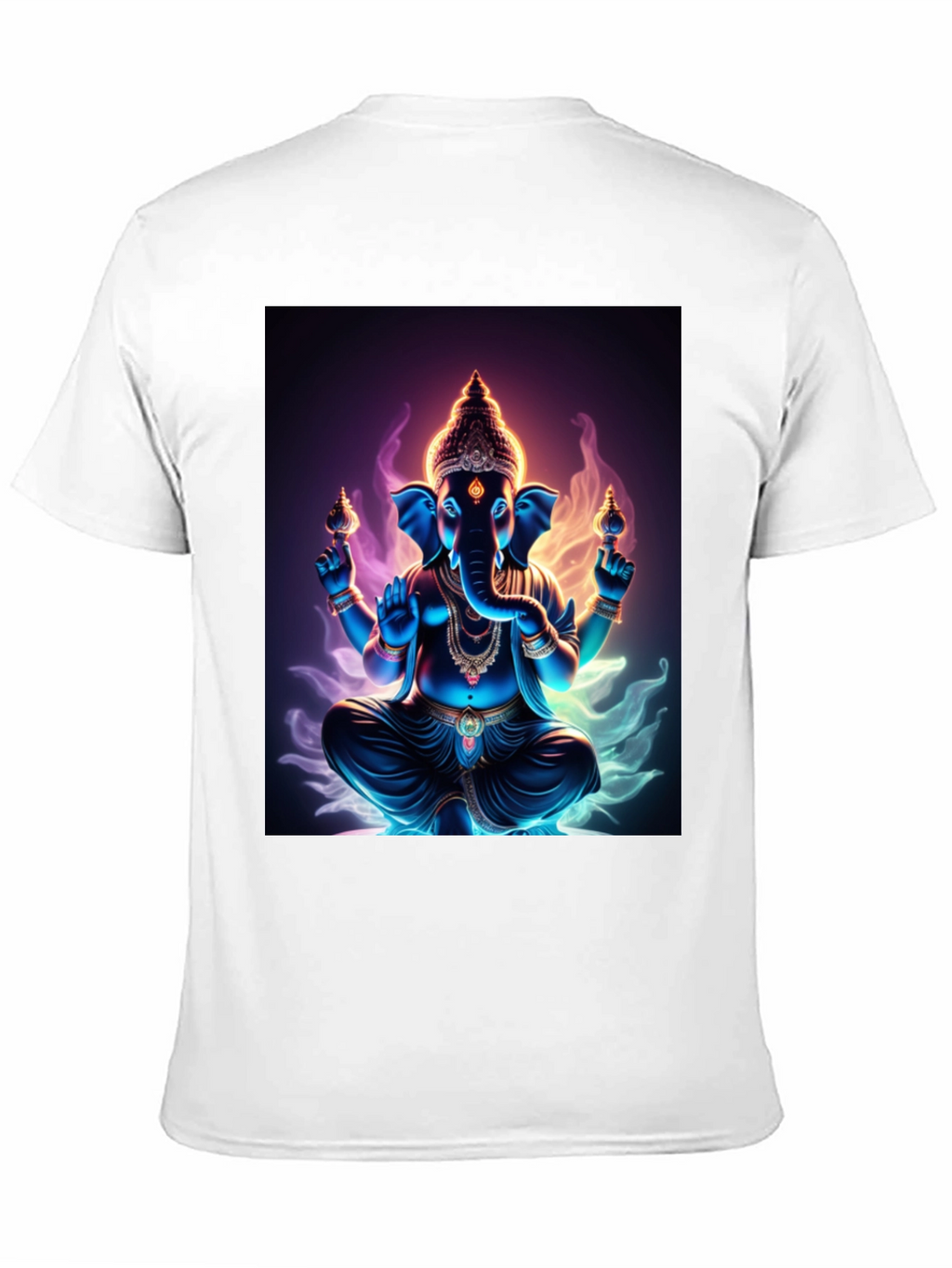 Ganesh Graphic Tee - Spiritual Print Black T-Shirt