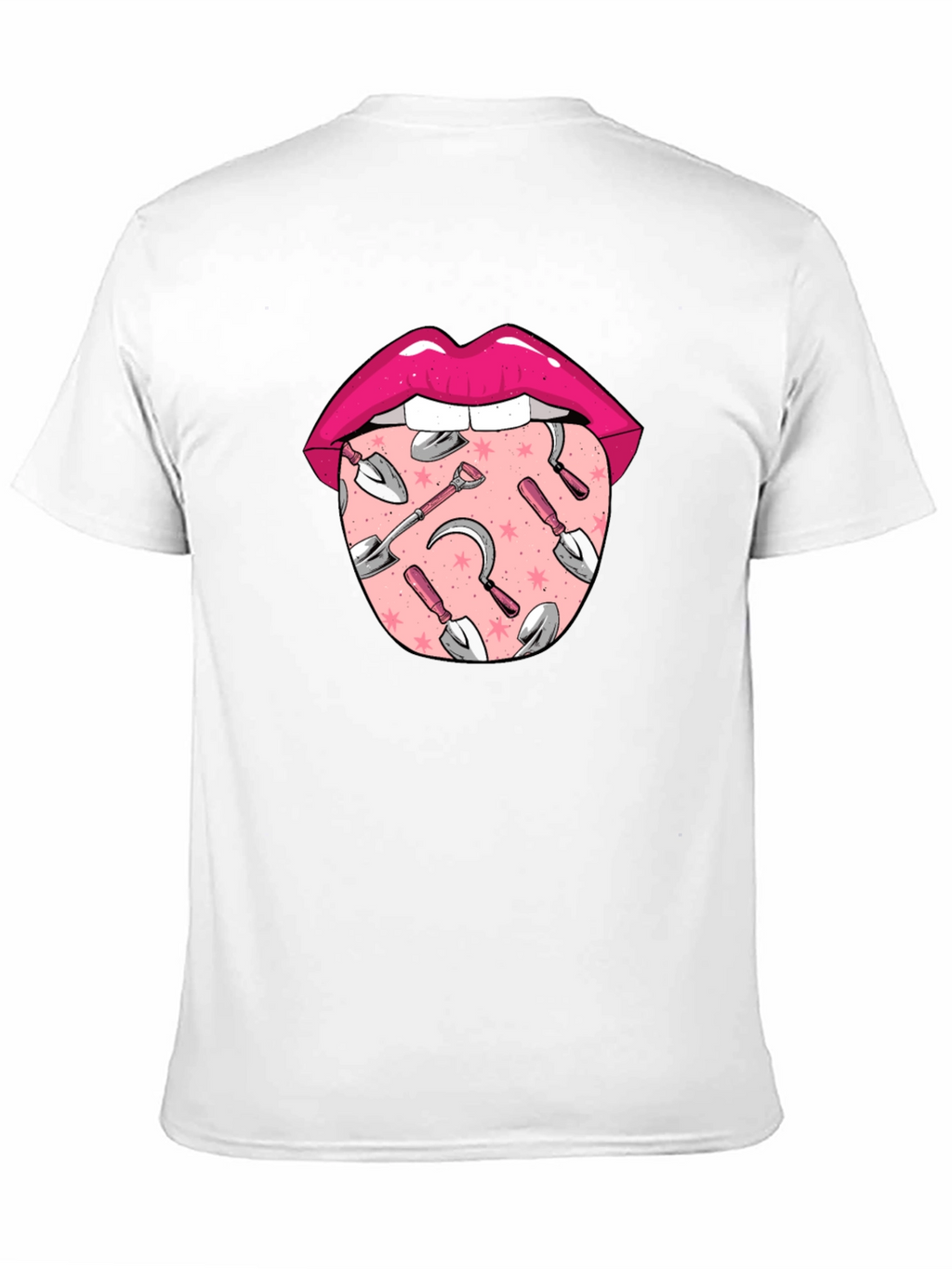 Gardening Tongue Graphic Tee - Black Unisex