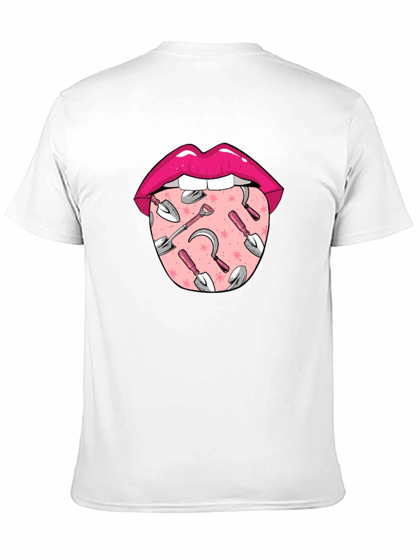 Gardening Tongue Graphic Tee - Black Unisex