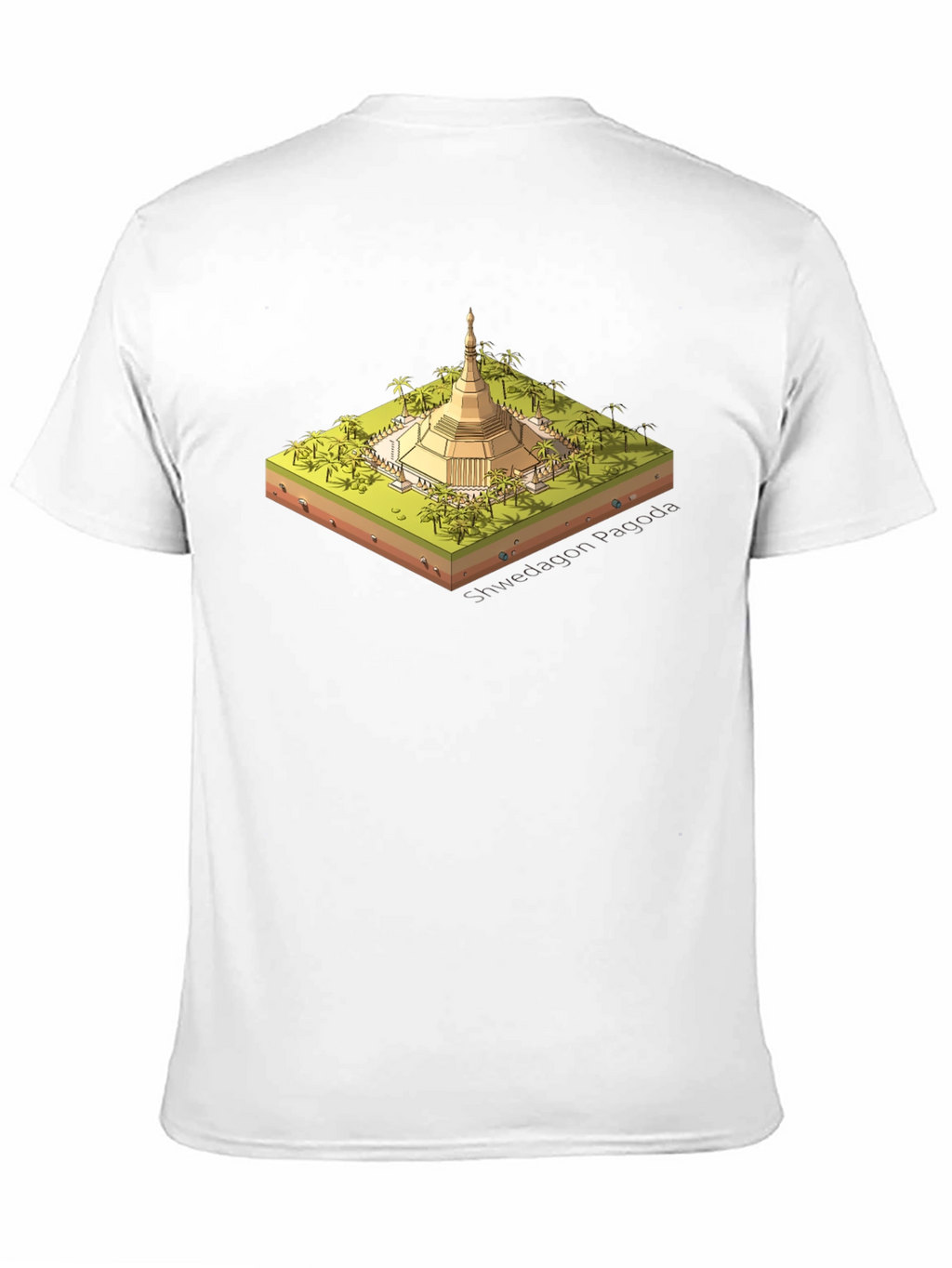 Shwedagon Pagoda Graphic Tee - Black Cotton