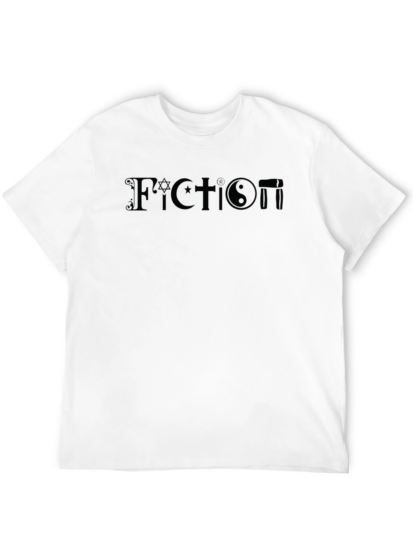 Fiction T-Shirt: Atheist Religious Symbol Blend