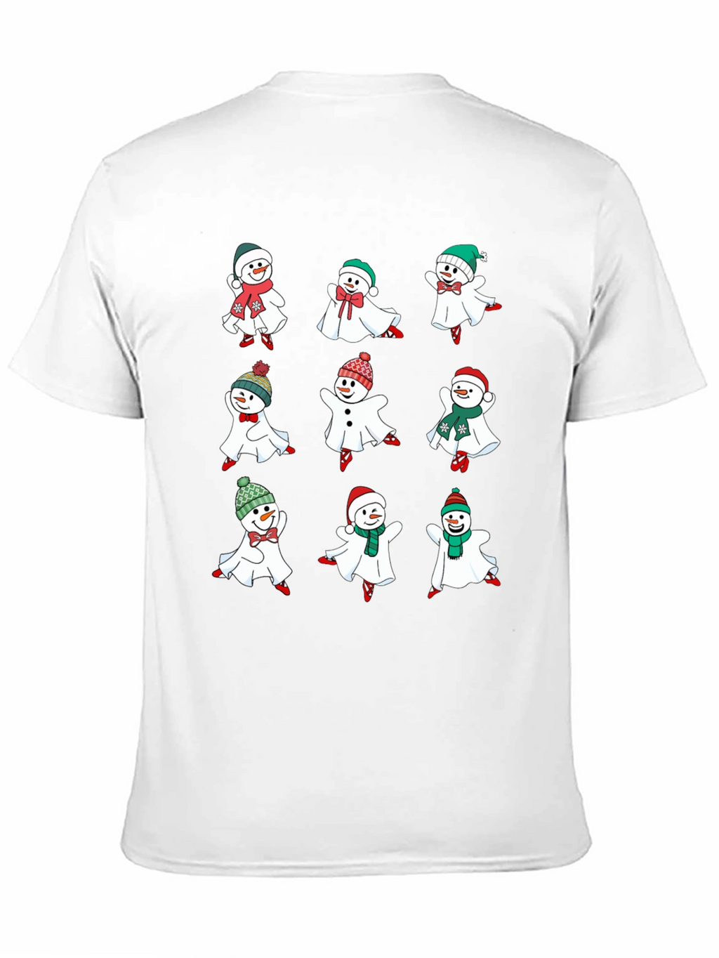 Festive Snowman Ghost Graphic Tee