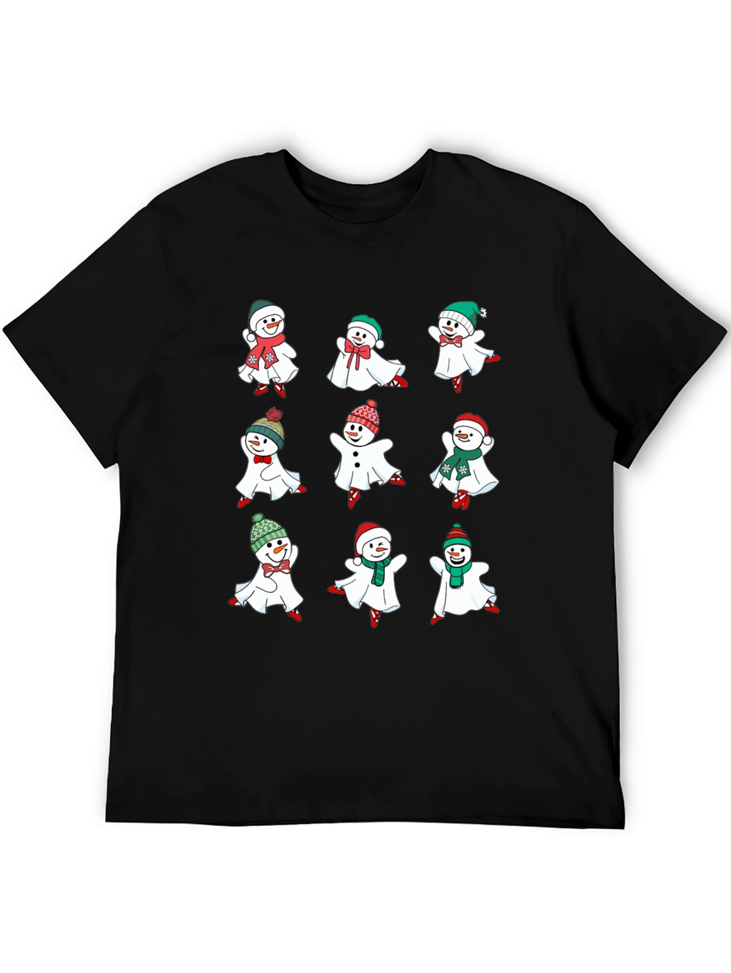 Festive Snowman Ghost Graphic Tee