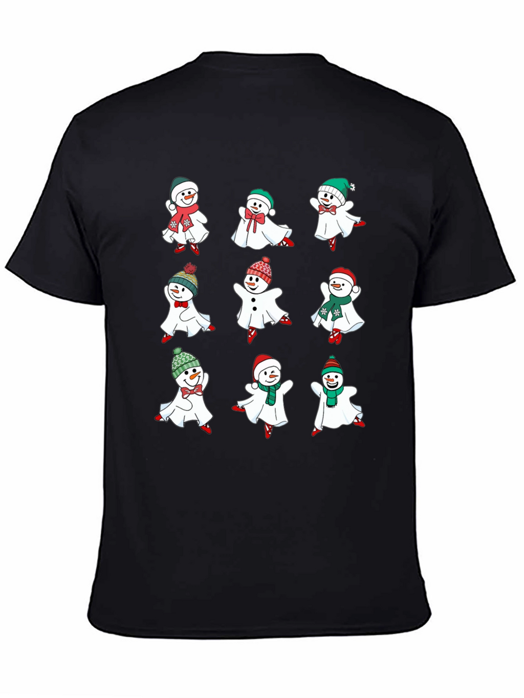 Festive Snowman Ghost Graphic Tee