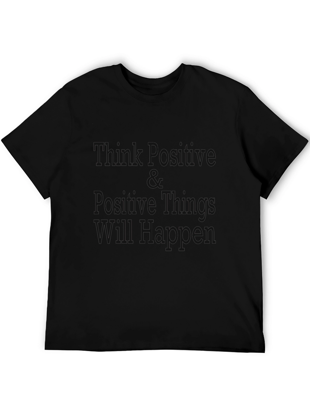 Mens Black T-Shirt - Things Happen Design