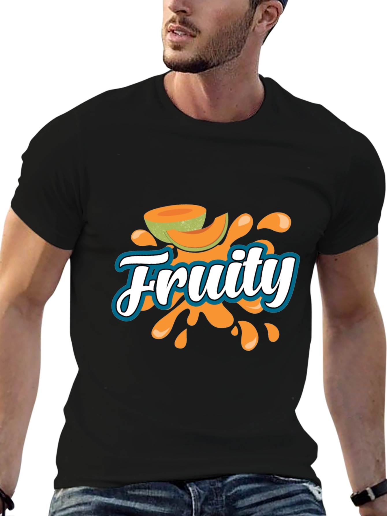Fruity Graphic T-Shirt - Black Casual Tee