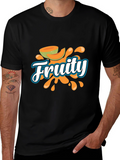 Fruity Graphic T-Shirt - Black Casual Tee