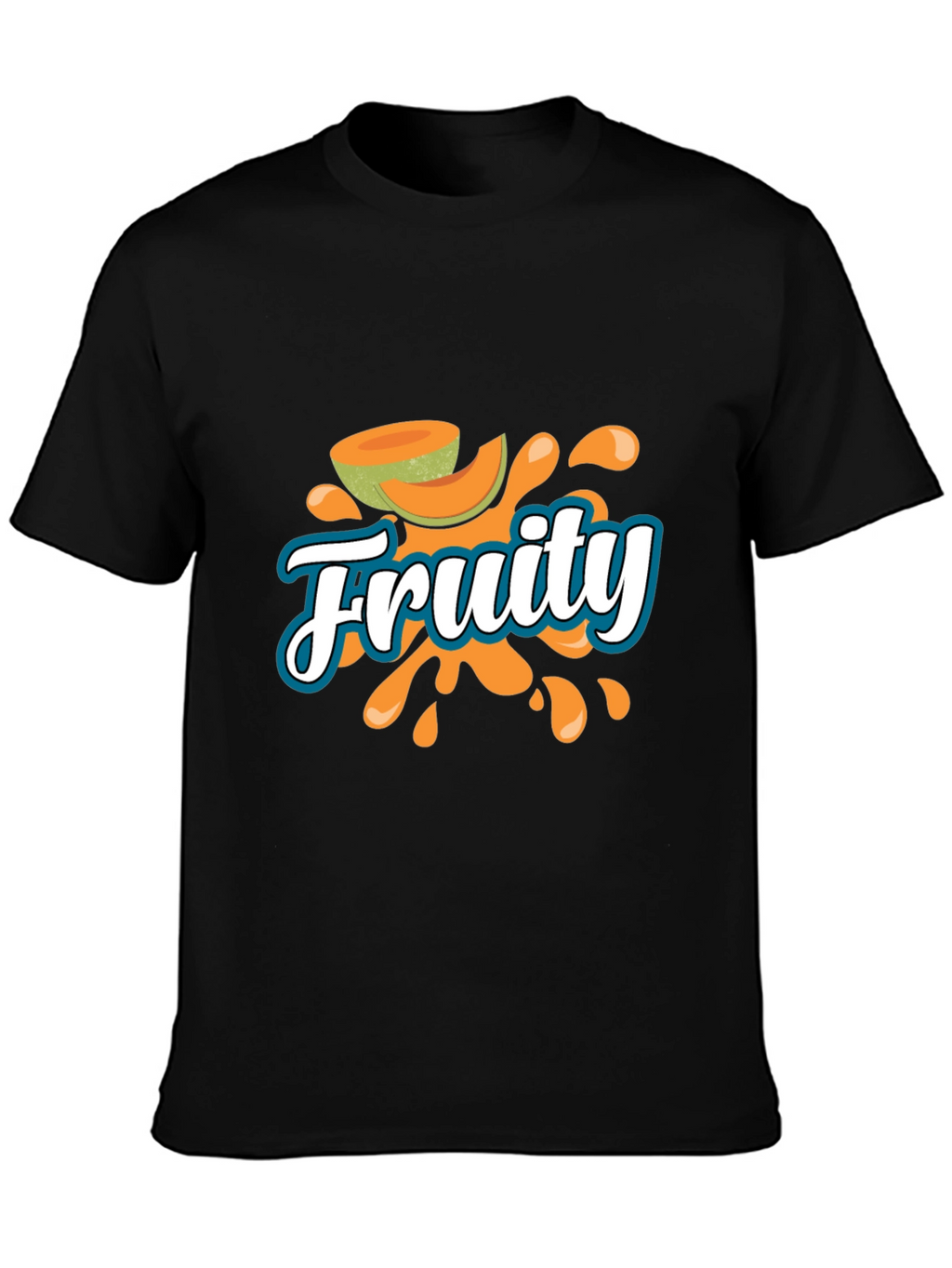 Fruity Graphic T-Shirt - Black Casual Tee