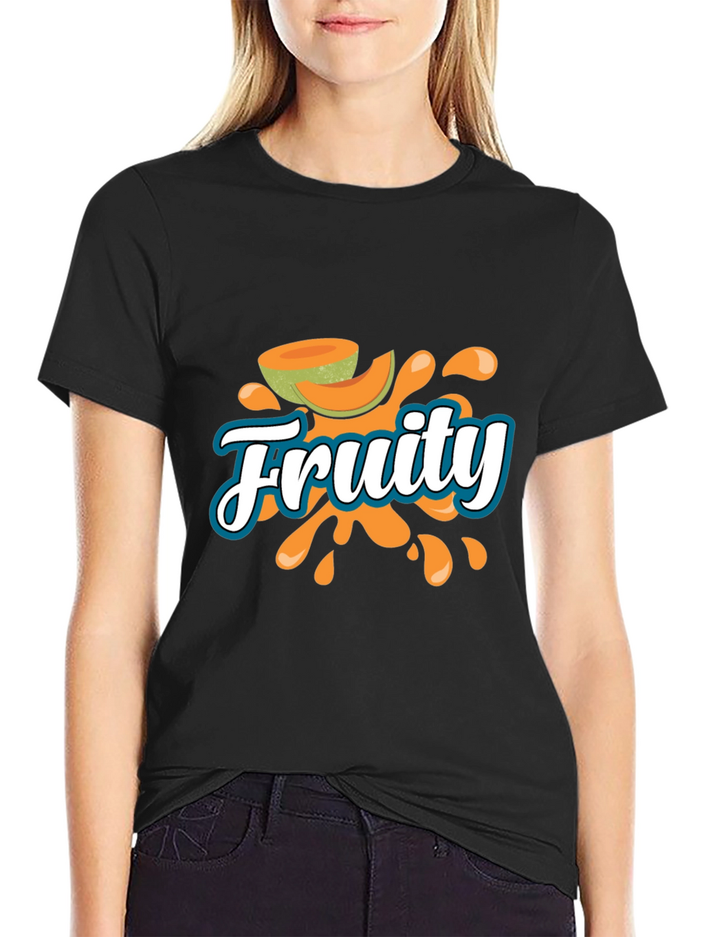 Fruity Graphic T-Shirt - Black Casual Tee