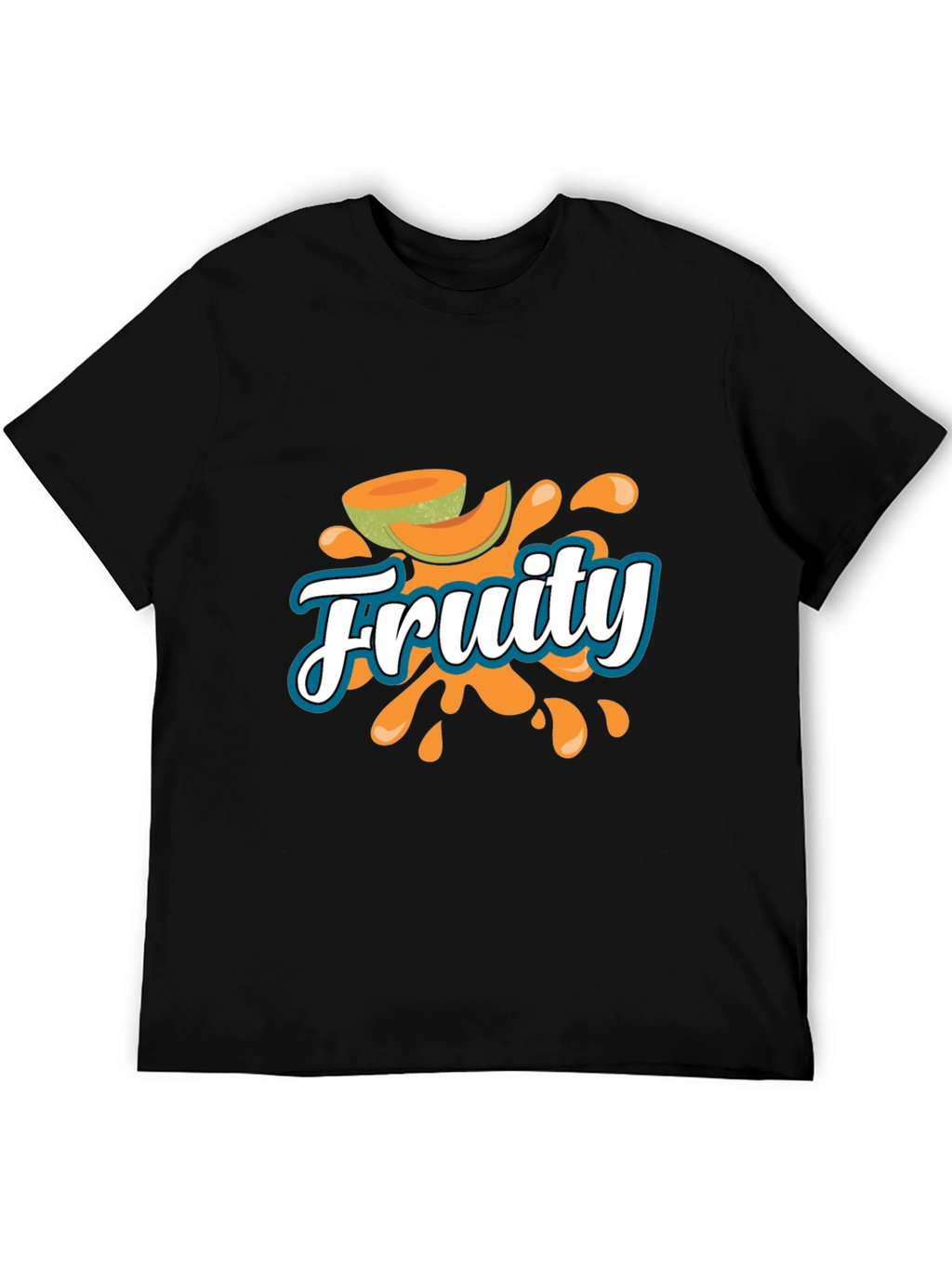 Fruity Graphic T-Shirt - Black Casual Tee