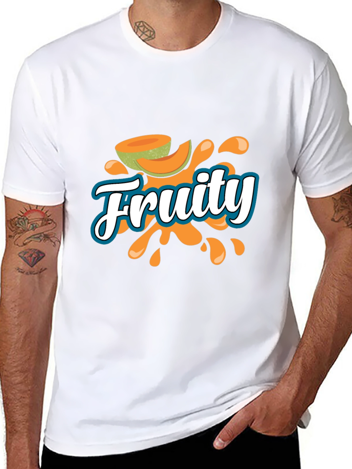 Fruity Graphic T-Shirt - Black Casual Tee
