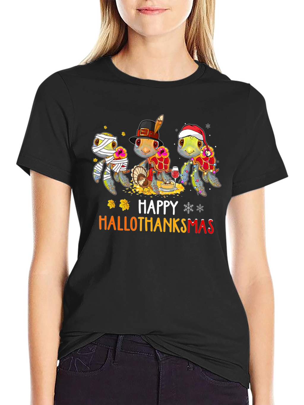 Happy Hallothanksmas Turtle Graphic Tee