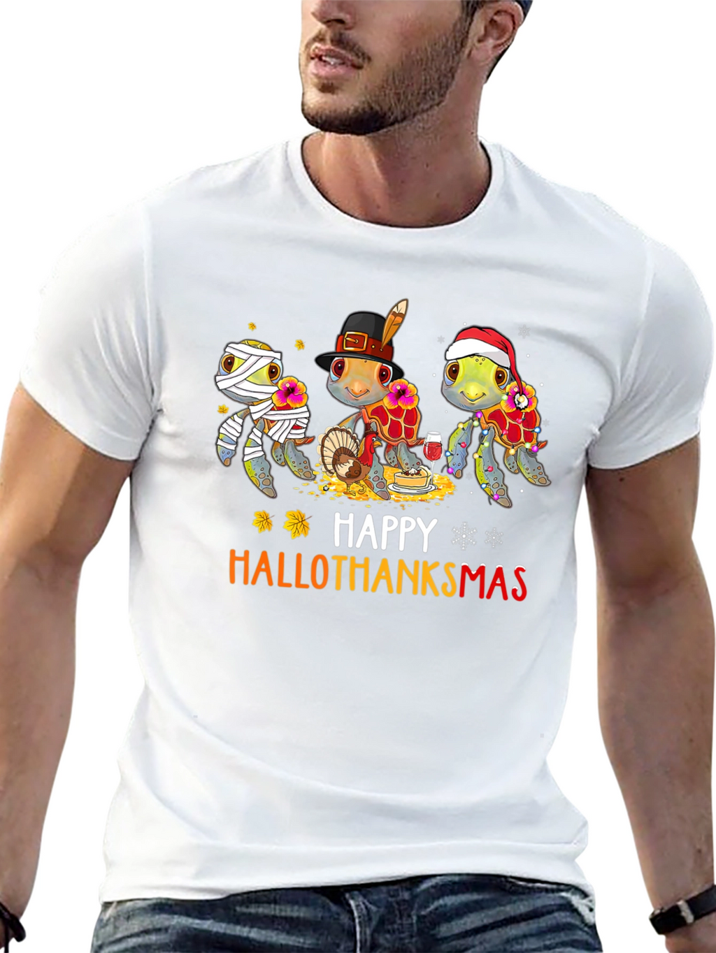 Happy Hallothanksmas Turtle Graphic Tee