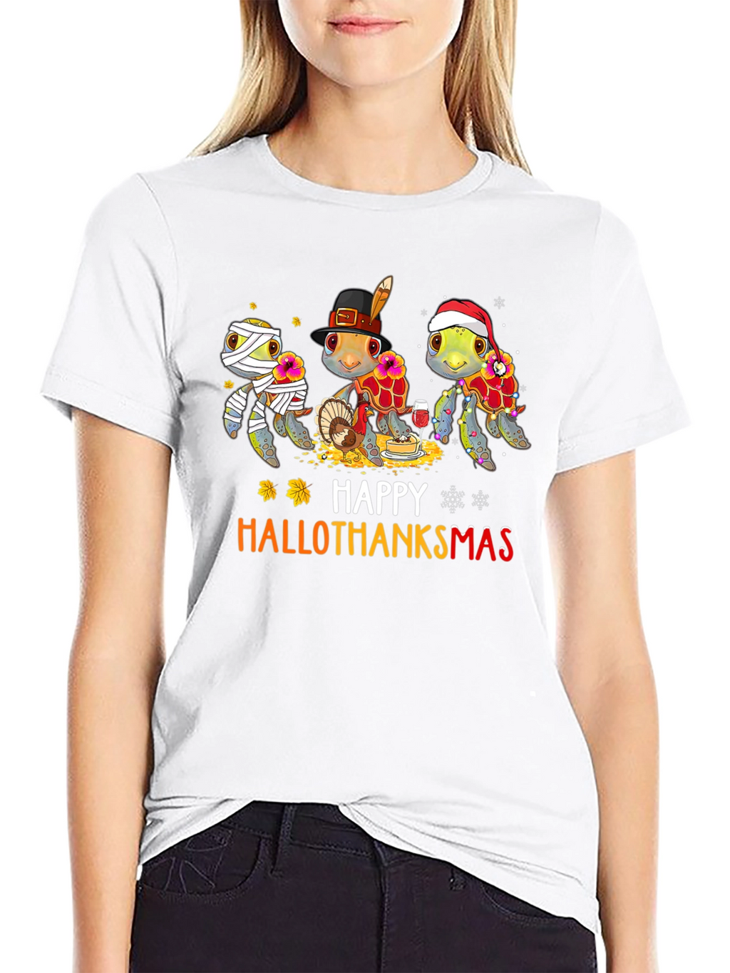 Happy Hallothanksmas Turtle Graphic Tee