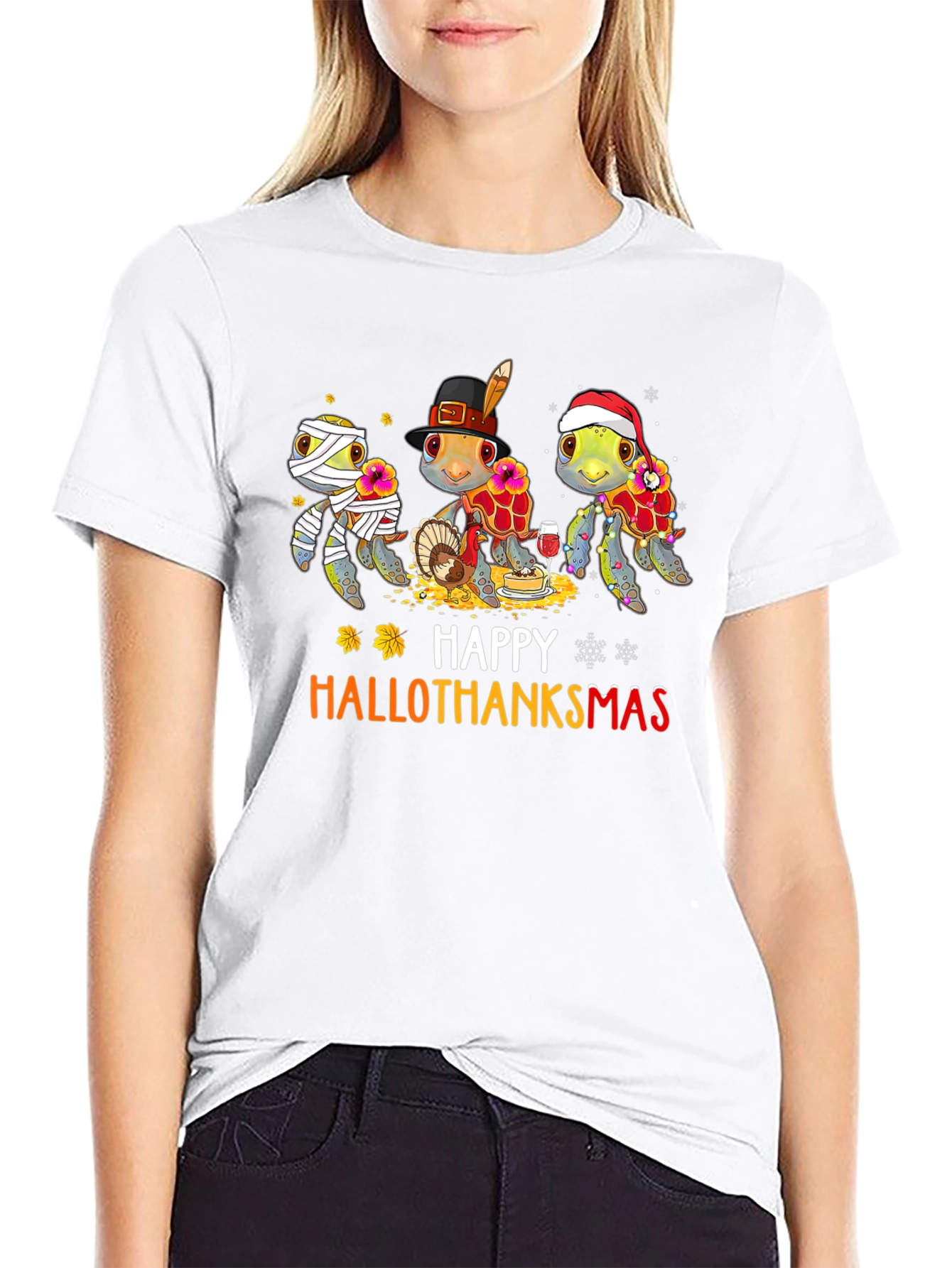 Happy Hallothanksmas Turtle Graphic Tee