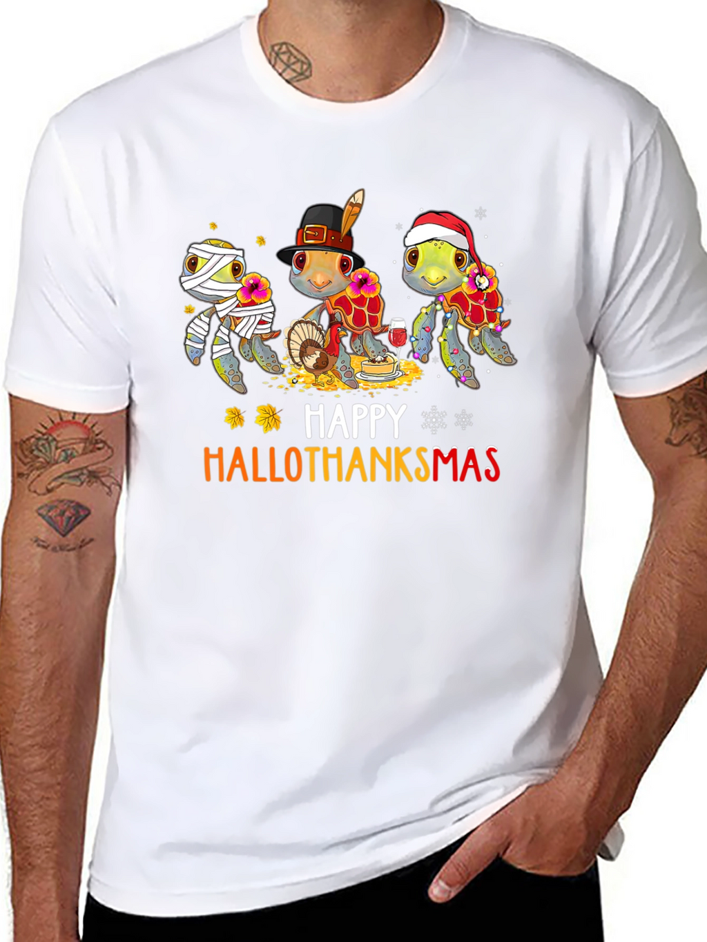Happy Hallothanksmas Turtle Graphic Tee