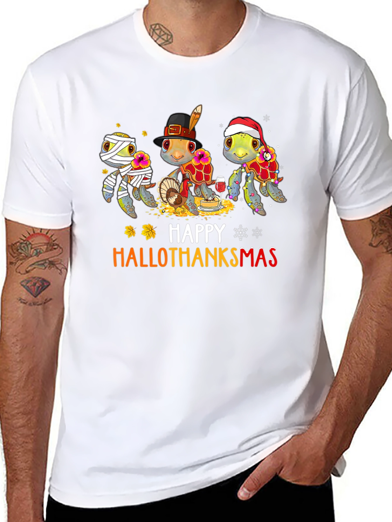 Happy Hallothanksmas Turtle Graphic Tee